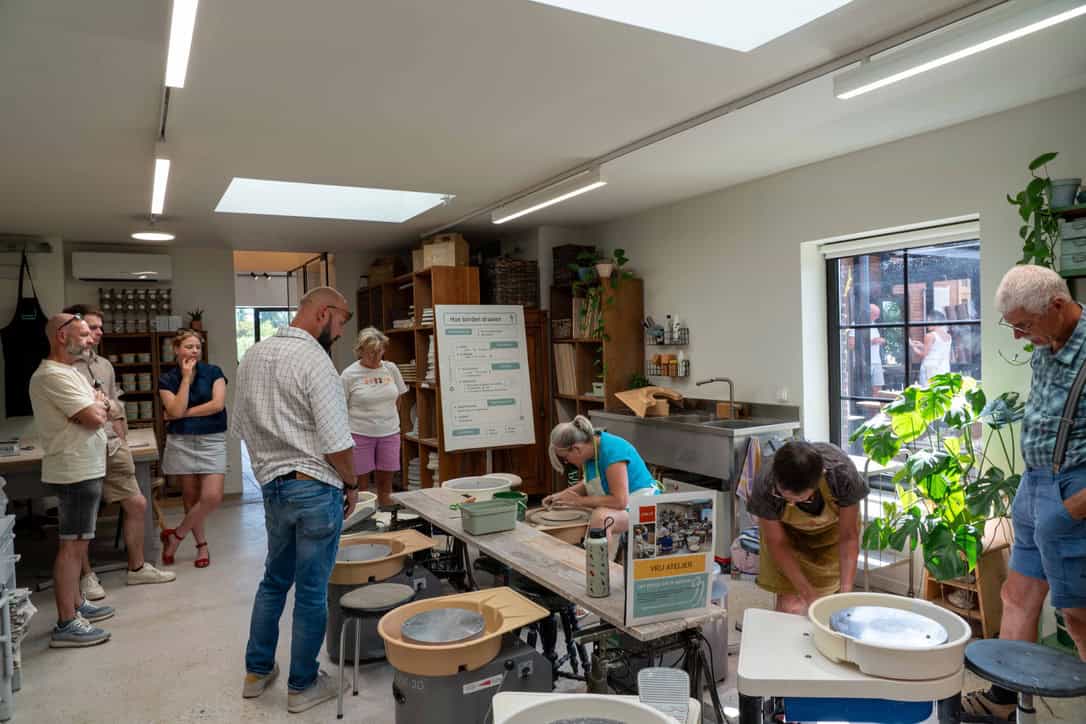 Atelier in actie tijdens kijk&koop moment