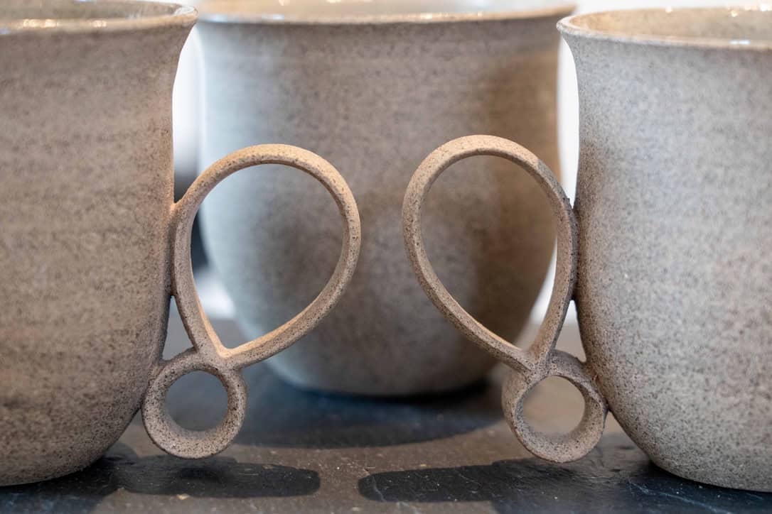 Detail tas Infinity Keramiek handgemaakt Lies Bulteel