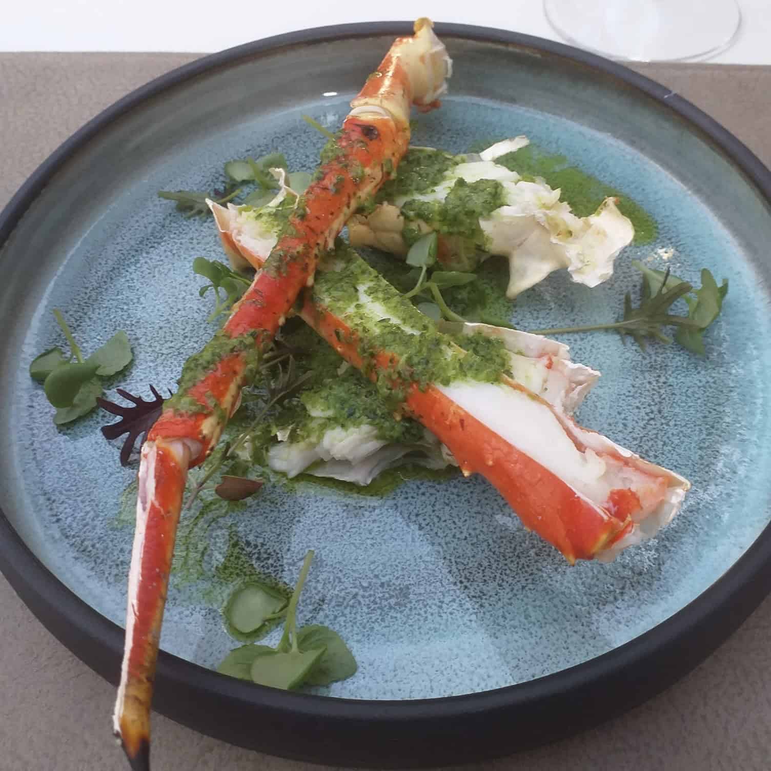Lies Bulteel keramiek Blue Lagoon bord met krab